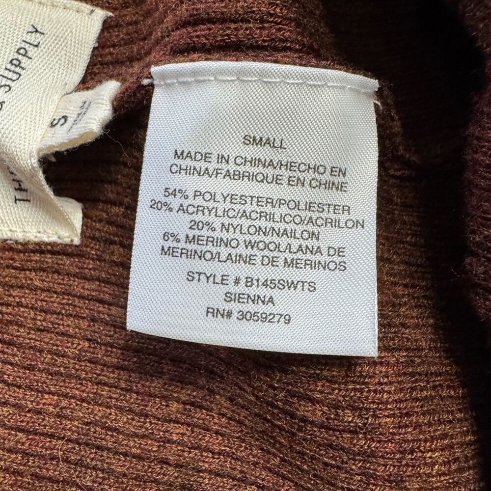 Thread & Supply Sienna Wool Blend Knit Brown Leggings Pants Joggers Size Small - Picture 4 of 6